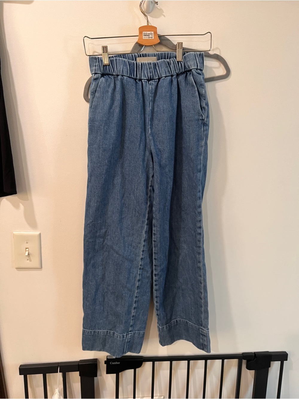 Everlane High Waist Wide Leg Jeans - Light Blue Organic Cotton